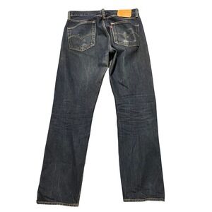 Levis 501 93 Straight Leg Jeans Mens 32x32 Dark Wash Indigo Denim Big E Premium